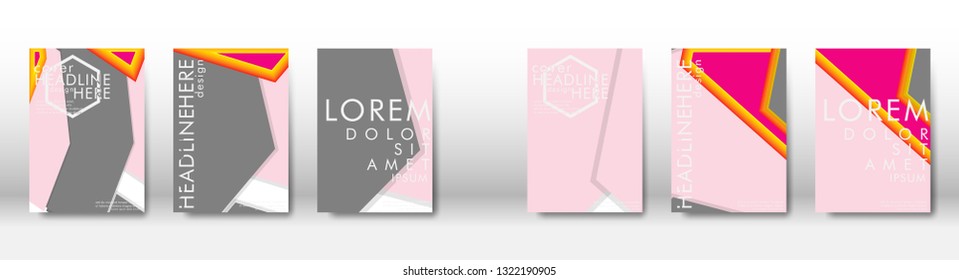 Abstract cover with hexagon elements. book design concept. Futuristic business layout. Digital poster template. Design Vector