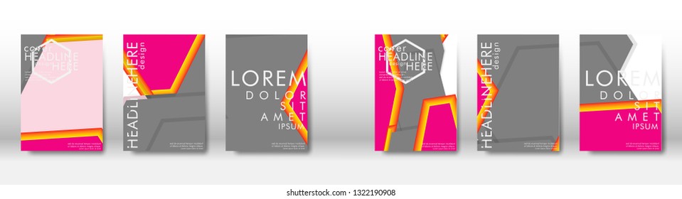 Abstract cover with hexagon elements. book design concept. Futuristic business layout. Digital poster template. Design Vector