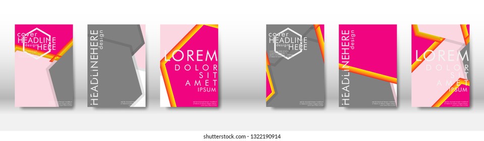 Abstract cover with hexagon elements. book design concept. Futuristic business layout. Digital poster template. Design Vector