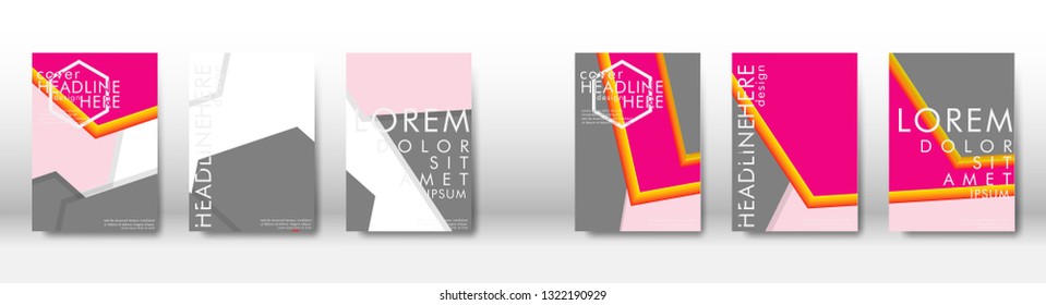 Abstract cover with hexagon elements. book design concept. Futuristic business layout. Digital poster template. Design Vector