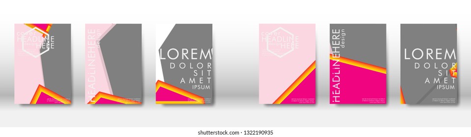 Abstract cover with hexagon elements. book design concept. Futuristic business layout. Digital poster template. Design Vector