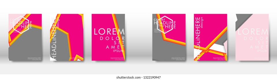 Abstract cover with hexagon elements. book design concept. Futuristic business layout. Digital poster template. Design Vector