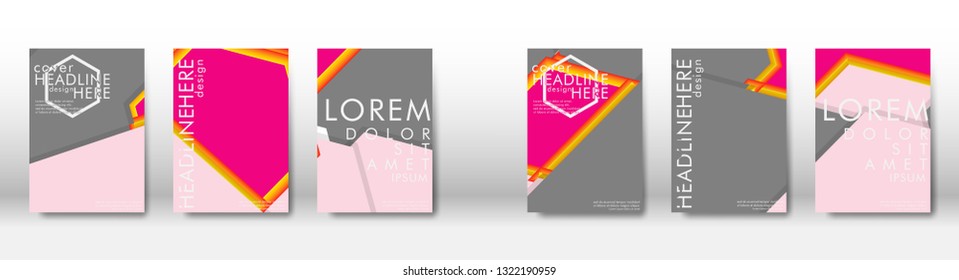 Abstract cover with hexagon elements. book design concept. Futuristic business layout. Digital poster template. Design Vector