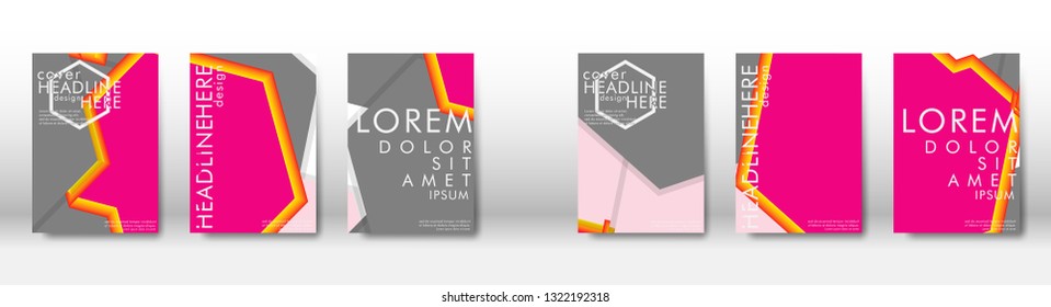 Abstract cover with hexagon elements. book design concept. Futuristic business layout. Digital poster template. Design Vector