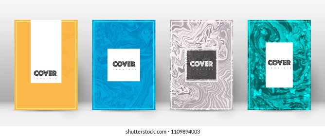 Abstract cover. Ideal design template. Suminagashi marble hipster poster. Ideal trendy abstract cover. Business vector illustration.