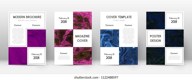 Abstract cover. Immaculate design template. Suminagashi marble business poster. Immaculate trendy abstract cover. Business vector illustration.