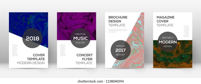 Abstract cover. Impressive design template. Suminagashi marble modern poster. Impressive trendy abstract cover. Business vector illustration.