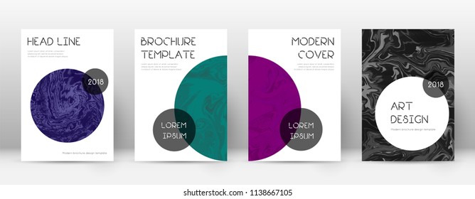 Abstract cover. Indelible design template. Suminagashi marble trendy poster. Indelible trendy abstract cover. Business vector illustration.
