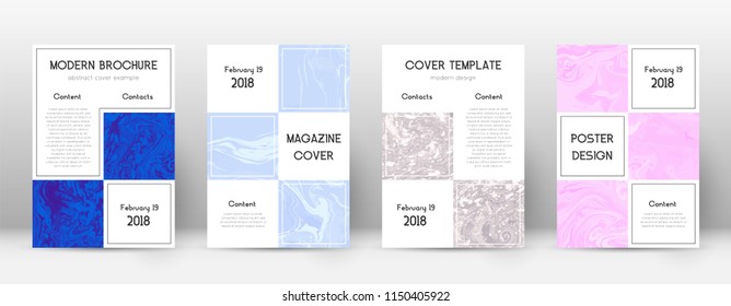 Abstract cover. Indelible design template. Suminagashi marble business poster. Indelible trendy abstract cover. Business vector illustration.