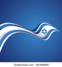 Abstract cover Israeli ribbon vector