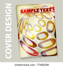 Abstract cover layout with color circles. Vector