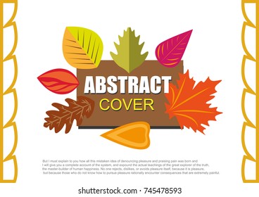 abstract cover with leaves