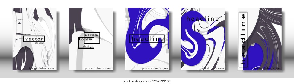 Abstract cover with liquid elements. book design concept. Futuristic business layout. Digital poster template. Design Vector - eps10
