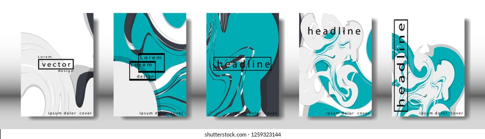 Abstract cover with liquid elements. book design concept. Futuristic business layout. Digital poster template. Design Vector - eps10