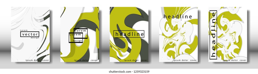 Abstract cover with liquid elements. book design concept. Futuristic business layout. Digital poster template. Design Vector - eps10