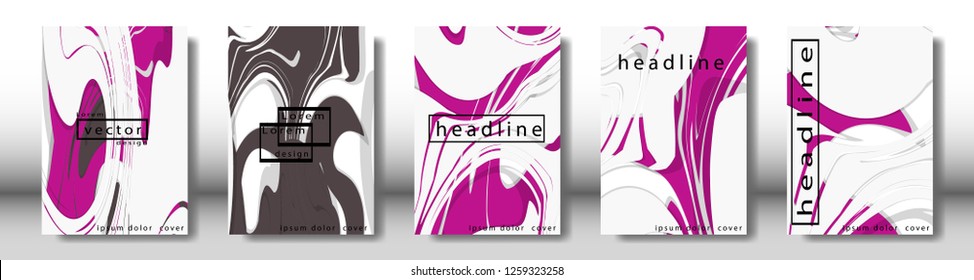 Abstract cover with liquid elements. book design concept. Futuristic business layout. Digital poster template. Design Vector - eps10