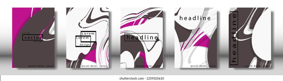 Abstract cover with liquid elements. book design concept. Futuristic business layout. Digital poster template. Design Vector - eps10