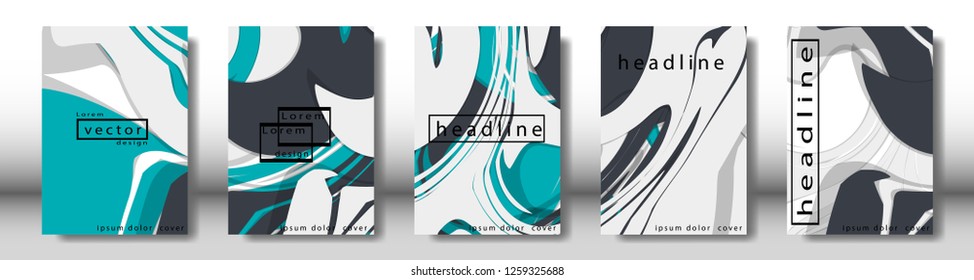 Abstract cover with liquid elements. book design concept. Futuristic business layout. Digital poster template. Design Vector - eps10