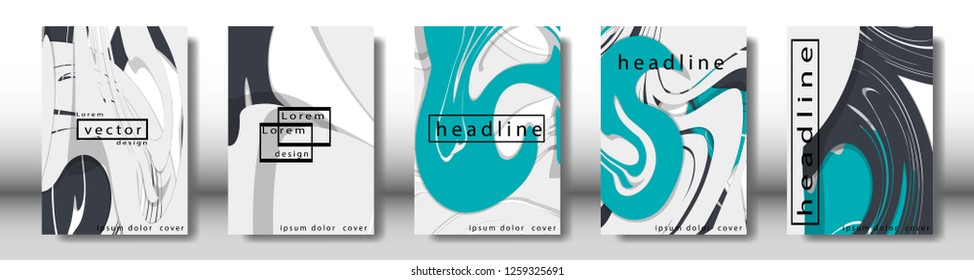 Abstract cover with liquid elements. book design concept. Futuristic business layout. Digital poster template. Design Vector - eps10