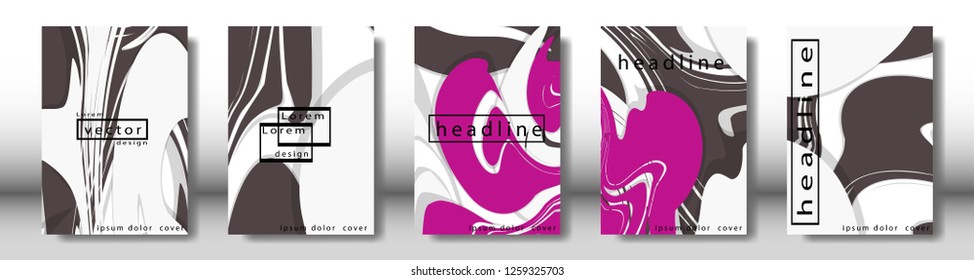 Abstract cover with liquid elements. book design concept. Futuristic business layout. Digital poster template. Design Vector - eps10