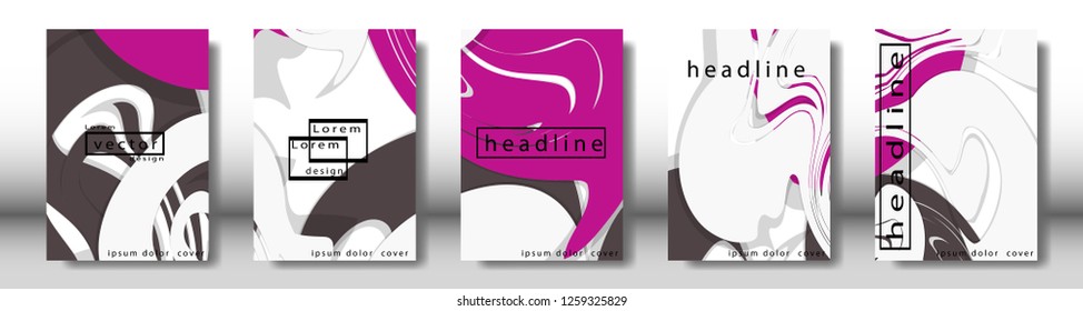 Abstract cover with liquid elements. book design concept. Futuristic business layout. Digital poster template. Design Vector - eps10