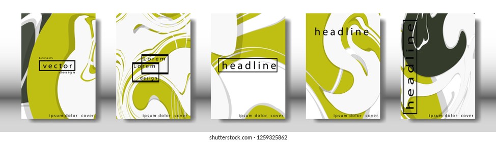 Abstract cover with liquid elements. book design concept. Futuristic business layout. Digital poster template. Design Vector - eps10