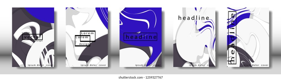 Abstract cover with liquid elements. book design concept. Futuristic business layout. Digital poster template. Design Vector - eps10