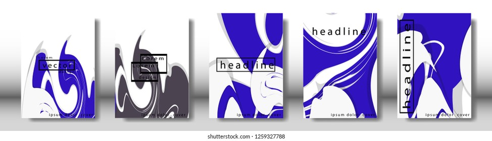 Abstract cover with liquid elements. book design concept. Futuristic business layout. Digital poster template. Design Vector - eps10