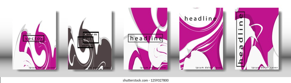 Abstract cover with liquid elements. book design concept. Futuristic business layout. Digital poster template. Design Vector - eps10
