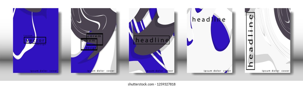 Abstract cover with liquid elements. book design concept. Futuristic business layout. Digital poster template. Design Vector - eps10