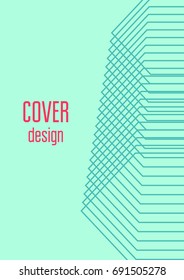Abstract cover. Minimal trendy vector with halftone gradients. Geometric future template for flyer, poster, brochure and invitation. Minimalistic colorful cover. Abstract EPS 10 illustration.
