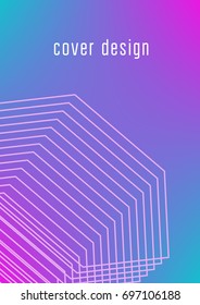 Abstract cover. Minimal trendy vector with halftone gradients. Geometric future template for flyer, poster, brochure and invitation. Minimalistic colorful cover. Abstract EPS 10 illustration.