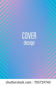 Abstract cover. Minimal trendy vector with halftone gradients. Geometric future template for flyer, poster, brochure and invitation. Minimalistic colorful cover. Abstract EPS 10 illustration.