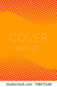 Abstract cover. Minimal trendy vector with halftone gradients. Geometric future template for flyer, poster, brochure and invitation. Minimalistic colorful cover. Abstract EPS 10 illustration.