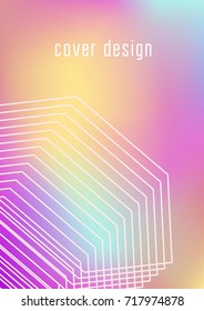 Abstract cover. Minimal trendy vector with halftone gradients. Geometric future template for flyer, poster, brochure and invitation. Minimalistic colorful cover. Abstract EPS 10 illustration.