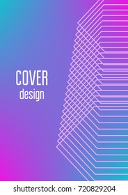 Abstract cover. Minimal trendy vector with halftone gradients. Geometric future template for flyer, poster, brochure and invitation. Minimalistic colorful cover. Abstract EPS 10 illustration.