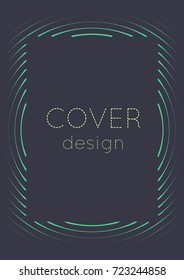 Abstract cover. Minimal trendy vector with halftone gradients. Geometric future template for flyer, poster, brochure and invitation. Minimalistic colorful cover. Abstract EPS 10 illustration.
