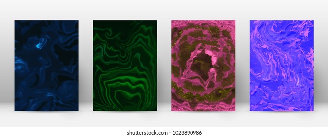 Abstract cover. Modern design template. Actual suminagashi marble. Exotic trendy abstract cover. Vector illustration.