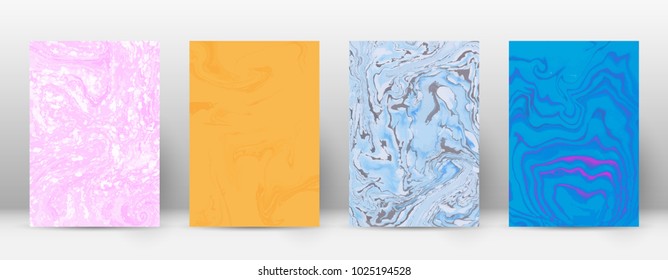 Abstract cover. Modern design template. Adorable suminagashi marble. Extra trendy abstract cover. Vector illustration.