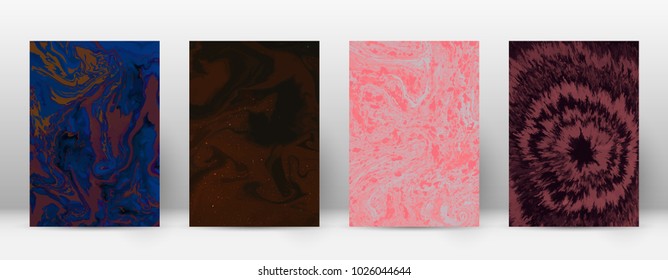 Abstract cover. Modern design template. Actual suminagashi marble. Delicate trendy abstract cover. Vector illustration.