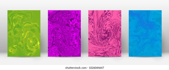 Abstract cover. Modern design template. Actual suminagashi marble. Uncommon trendy abstract cover. Vector illustration.