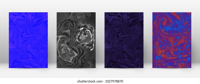 Abstract cover. Modern design template. Alive suminagashi marble. Comely trendy abstract cover. Vector illustration.