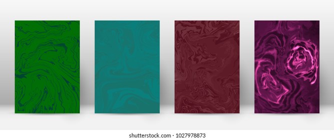 Abstract cover. Modern design template. Alive suminagashi marble. Likable trendy abstract cover. Vector illustration.