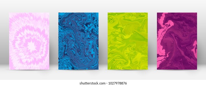 Abstract cover. Modern design template. Adorable suminagashi marble. Symmetrical trendy abstract cover. Vector illustration.