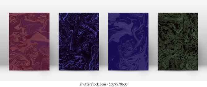 Abstract cover. Modern design template. Actual suminagashi marble. Immaculate trendy abstract cover. Vector illustration.