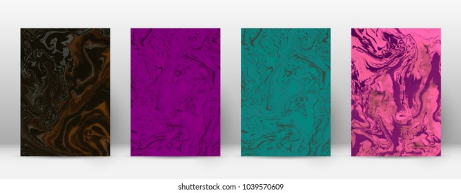 Abstract cover. Modern design template. Admirable suminagashi marble. Ecstatic trendy abstract cover. Vector illustration.
