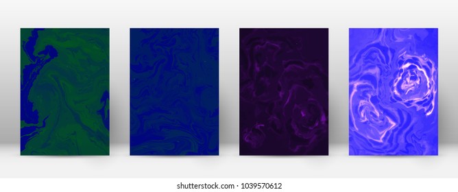 Abstract cover. Modern design template. Adorable suminagashi marble. Juicy trendy abstract cover. Vector illustration.