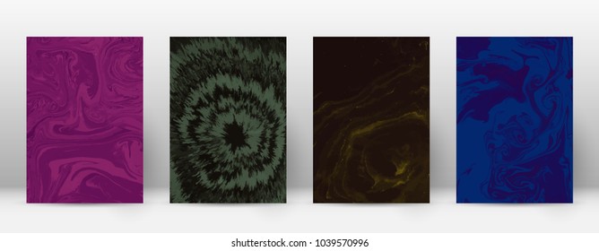 Abstract cover. Modern design template. Admirable suminagashi marble. Uncommon trendy abstract cover. Vector illustration.