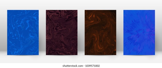 Abstract cover. Modern design template. Actual suminagashi marble. Modern trendy abstract cover. Vector illustration.