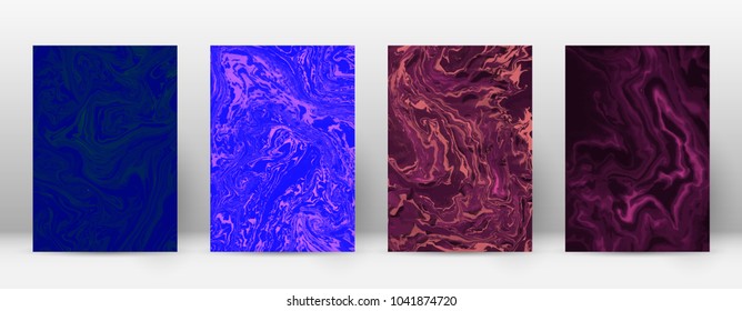 Abstract cover. Modern design template. Adorable suminagashi marble. Excellent trendy abstract cover. Vector illustration.